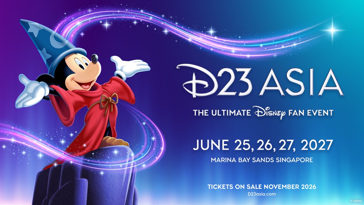 ✨開催日程を発表 ✨ D23 Asia:究極のディズニーファンイベント 📅2027年6月25日(金)~27日(日) 📍シンガポール、マリーナベイ・サンズ内 エキスポ&コンベンションセンター ディズニーのストーリーと感動がつまった特別なセレブレーション。 チケット販売は11月を予定。詳細発表をお楽しみに💫 #D23Asia #UltimateDisneyFanEvent #DisneyFans