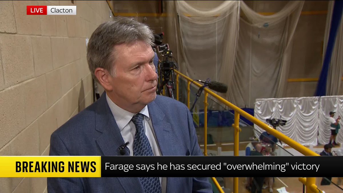 "I didn't know" Acting returning officer Ian Davidson tells Jon Craig he was unaware that Nigel Farage would not attend the count until the Reform UK leader announced it at his rally 📺 Sky 501, Virgin 602, Freeview 233 and YouTube