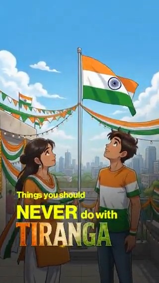 Our Tiranga is our pride- let’s hoist it with the respect and dignity 🇮🇳 Things you should never do with #Tiranga❌ ➣ Never hoist upside down ➣ Never hoist a damaged flag ➣ Never let it touch the ground ➣ Never write on it #HarGharTiranga #TirangaOurPride Ministry of Culture