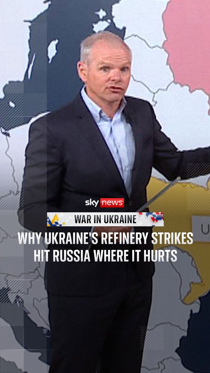Ukraine has intensified its attacks on Russian oil refineries, striking targets increasingly deep inside the country and forcing some facilities to cut production or shut down. Sky's @PKelso reports ⬇️ Read more: