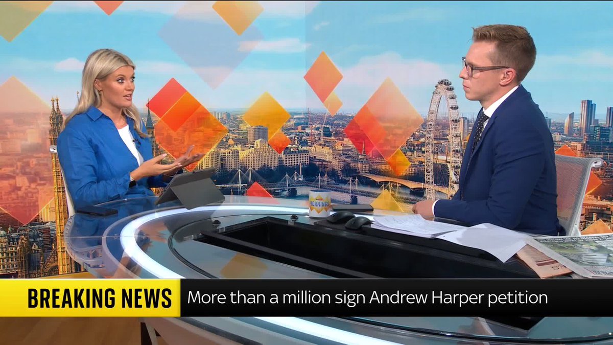 BREAKING: A petition to stop the killers of PC Andrew Harper being released early from prison has now received more than one million signatures. Sky's Mollie Malone has the latest. Read more: 📺 Sky 501, Virgin 602, Freeview 233 and YouTube
