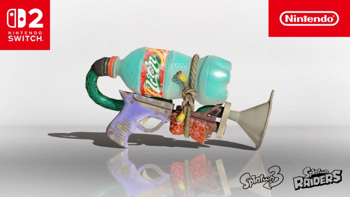 Inklings and Octolings who have cleared the main story in #SplatoonRaiders will soon be able to pick up a Plastic-Bottle Shot Replica in #Splatoon3 from the terminal in the lobby. Like the Tentatek Splattershot, it comes with a Splat Bomb and Triple Inkstrike. Booyah!