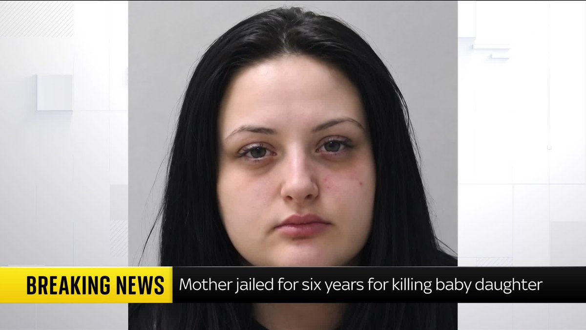 BREAKING: Courtney Gartshore, 28, who killed her three-month-old daughter Dahlia-Rose with heat from a hairdryer, has been jailed for six years. Latest: 📺 Sky 501, Virgin 602, Freeview 233 and YouTube