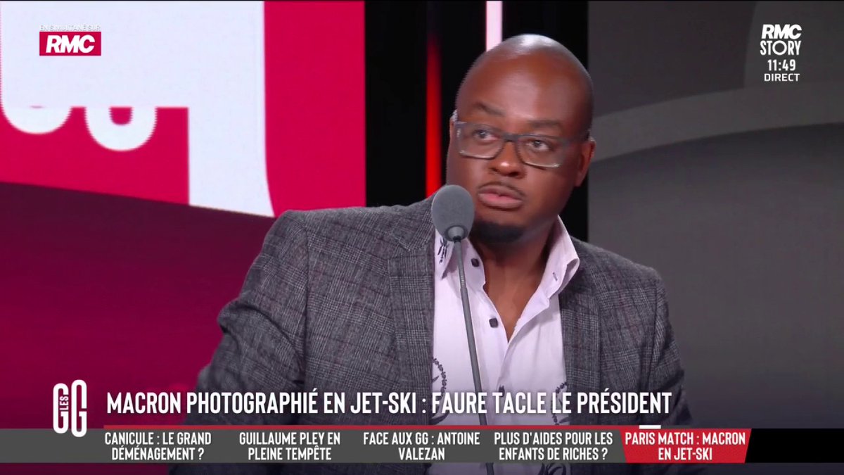 🛥️ Emmanuel Macron en jet-ski fait la Une de Paris Match : indécent ? 🎙️ Abel Boyi : "Il joue dans l’eau alors que le pays brûle et manque d’eau. Son équipe aurait dû lui dire de faire attention" 🎙️ Alain Marschall : "C’est Manu la frime ?" #GGRMC