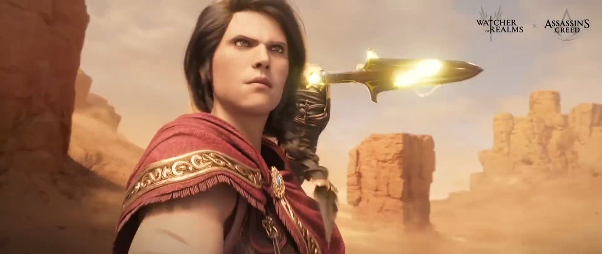 Here is a new Crossover Trailer for the Watcher of Realms x Assassin's Creed collaboration! The trailer is voiced by Melissanthi Mahut (Kassandra's voice actor)!