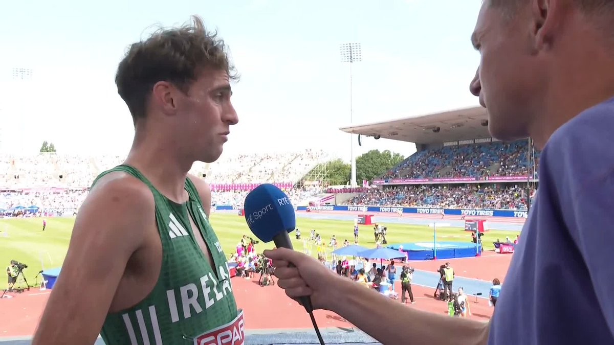 A clearly frustrated Cathal Doyle felt he didn't do anything wrong after he hit the deck in his 1,500m heat #rtesport #EuropeanAthletics