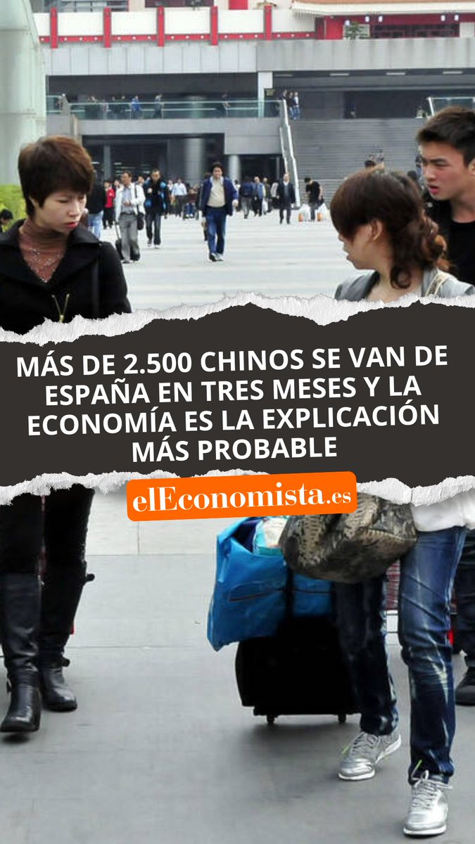 📊 Más de 2.700 chinos dejan España en un trimestre 🇨🇳 El INE registró la salida de 2.700 ciudadanos chinos entre abril y junio, aunque el colectivo sigue rondando las 209.000 personas en España. Más detalles en el link:
