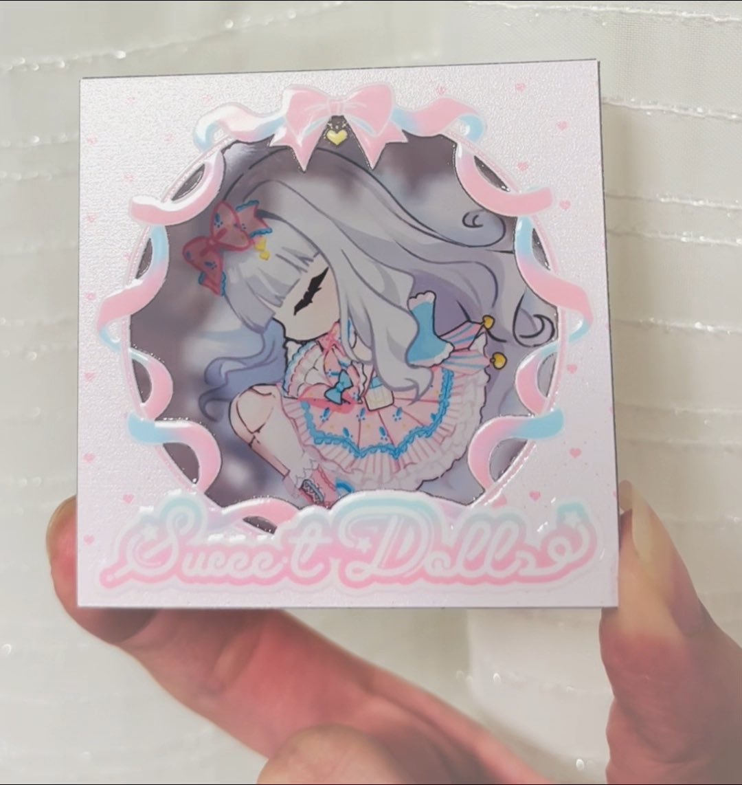 KAWAII♡ウォーズ衣装を着た貴音さんのグッズがどうしても欲しくて作ったアクリルブロック可愛くできたから見て欲しい.ᐟ.ᐟ ドールパッケージ風にしてみた🎀💭 もう作らないと思うで6個限定です💎 (手ブレやばくて見づらいかも🥲)