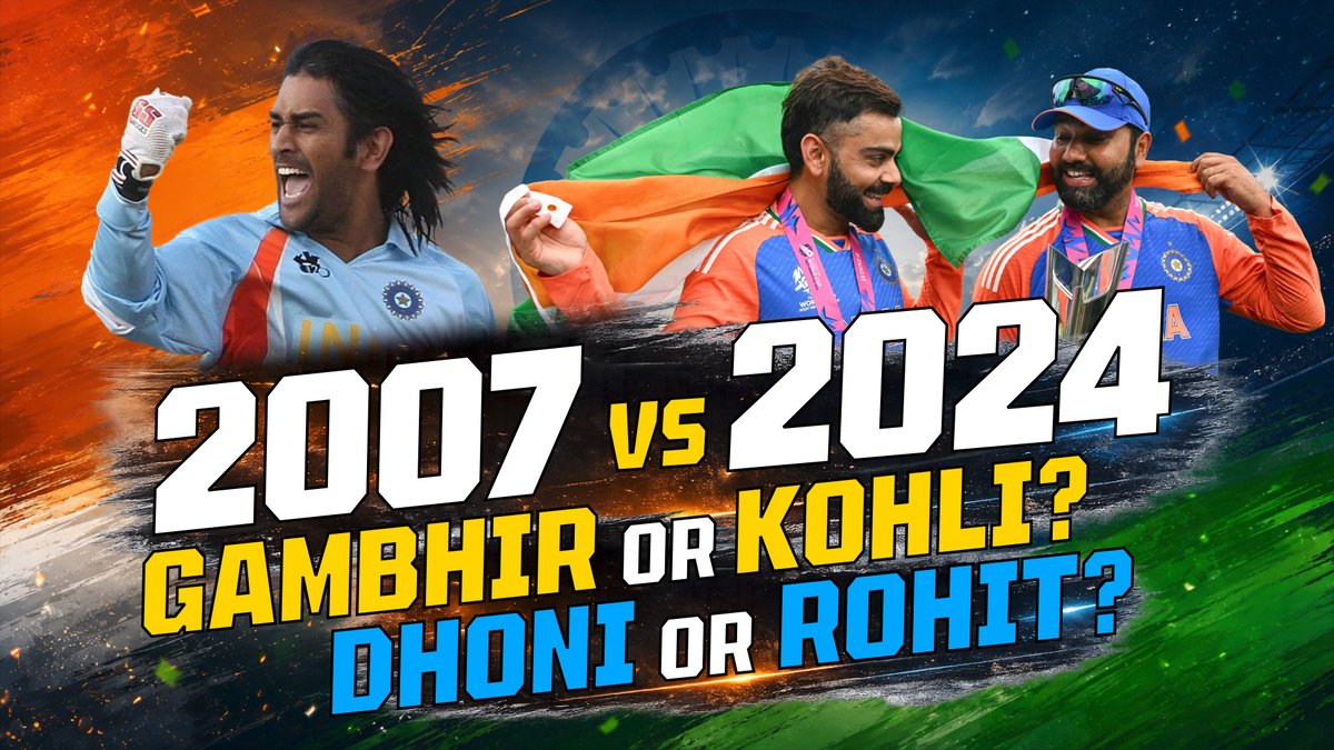 2๏ธโฃ0๏ธโฃ0๏ธโฃ7๏ธโฃ vs 2๏ธโฃ0๏ธโฃ2๏ธโฃ4๏ธโฃ ๐ Gambhir or Rohitโ ๐คฏ Sehwag or Kohliโ ๐ Fans pick their combined #India T20 World Cup XI? โฌ๏ธ