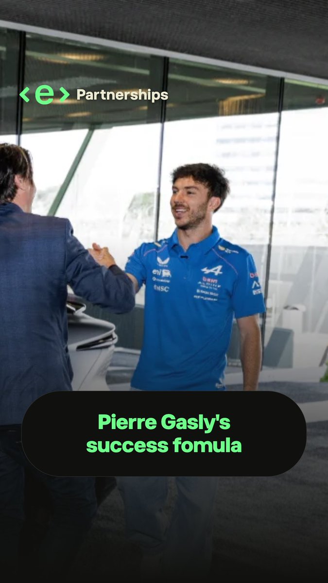 Successful drivers and investors have one thing in common: experience matters 💪 PIERRE GASLY 🇫🇷