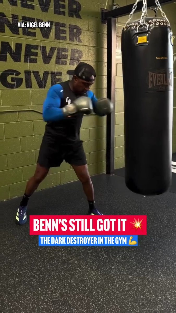 Former WBC super middleweight champ Nigel Benn putting some work in aged 62 ๐ค His son, Conor, challenges Ryan Garcia for the WBC welterweight crown next month ๐ #GarciaBenn l Sept 12th in Las Vegas ๐ฅ