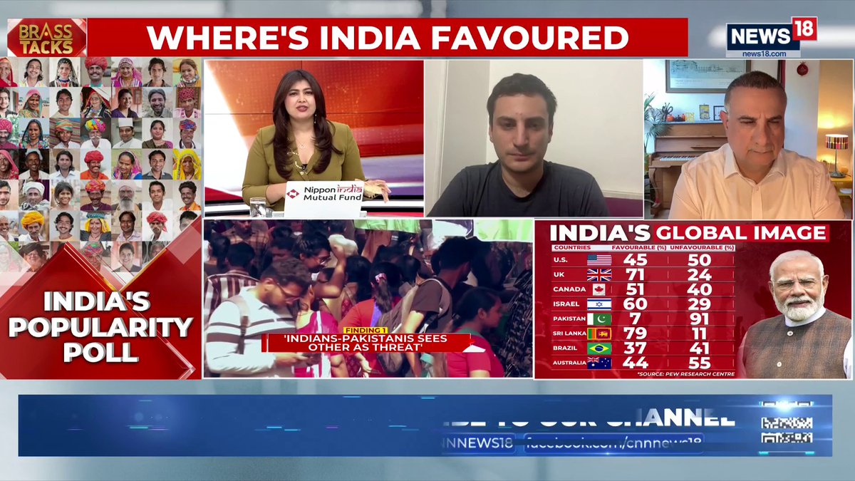 We are facing a social media war. Billions of dollars are being spent by chaos agents around the world to manipulate public opinion, and it is a major challenge for everyone: Kobbi Shoshani 🇮🇱, Former Israel Consul To Mid West India No one cares what men think; they care about what men do. Similarly, no one cares what women do; they care about what women think: Daniel Bordman, Canadian Journalist Nabila Jamal | #India #Popularity #PMModi #BrassTacks