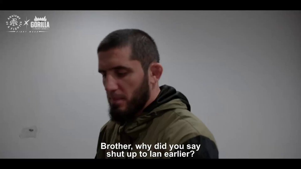 Khabib pressed Islam Makhachev for telling Ian Garry to shut up while he was trying to compliment him 😭 🗣️ Khabib: "I paid for their english teachers one year, they don't learn nothing. Ian Garry was talking very nicely about him, he said 'shut up'. Be nice brother. At least be quiet, don't say shut up." 🗣️ Islam: "It's not good when somebody talking and [someone interrupts]. Bro let me finish." (via Anatomy of a Fighter)
