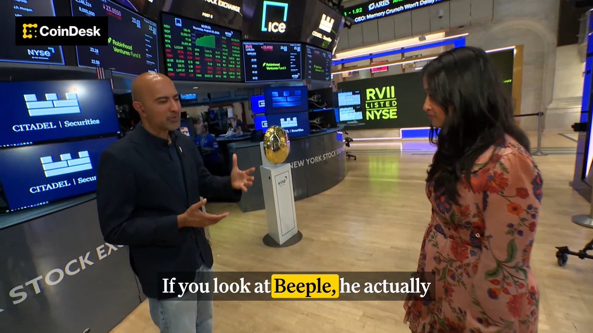 NEW: Robinhood CFO Shiv Verma says Robinhood Chain is now a top-three chain by activity, built for real-world assets and memes. "The asset class is here to stay." Thank you to RealFi 👋 for being a sponsor of the CoinDesk Media Network.