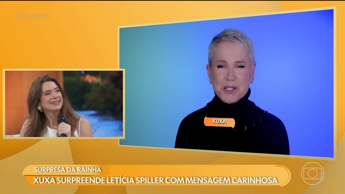 Para sempre Pituxa Pastel! 🫶🏾 Durante o #Encontro, Letícia Spiller ganhou uma homenagem especial da Rainha dos Baixinhos. A estrela foi Paquita de Xuxa entre 1989 e 1992.