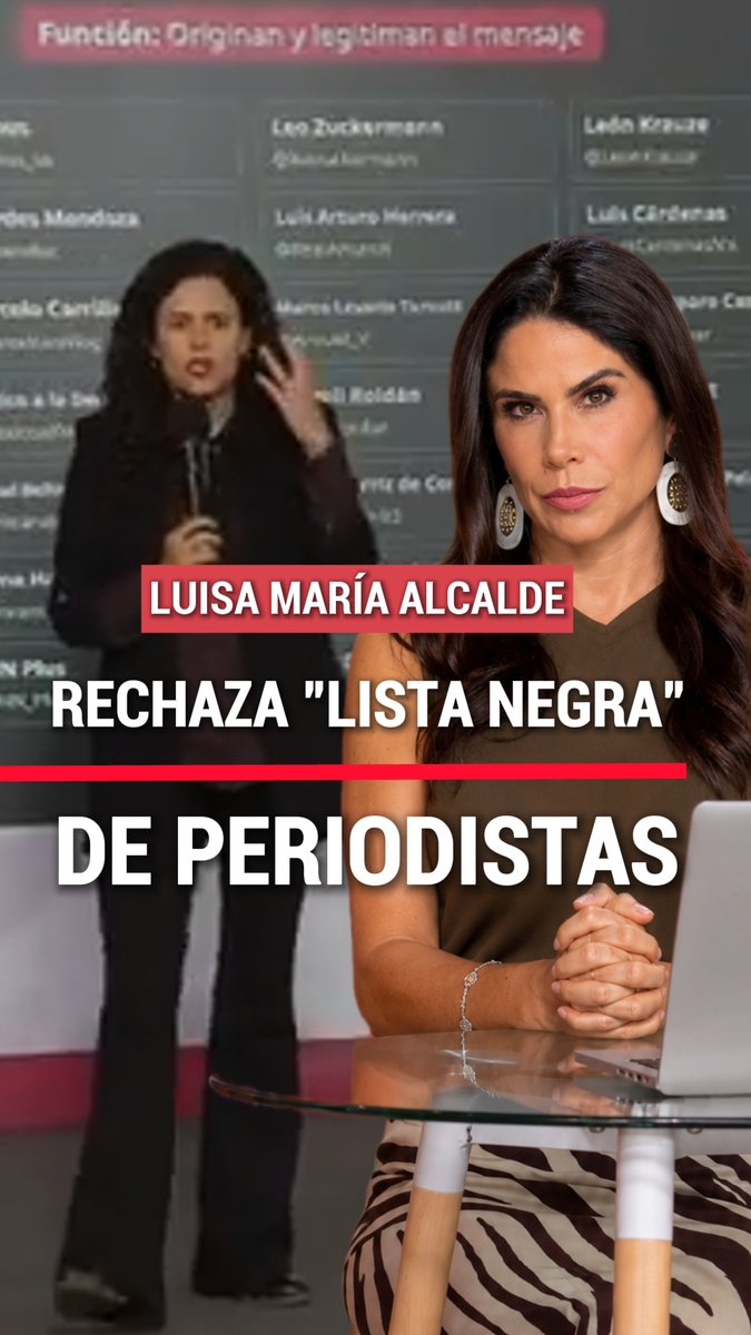 ➡️ Luisa María Alcalde rechazó que exista una “lista negra” de periodistas y figuras políticas. Dijo que presentó un análisis sobre redes y amplificación artificial contra el Gobierno. #LuisaMariaAlcalde #Sheinbaum #ListaNegra #LibertadDePrensa #PaolaRojas