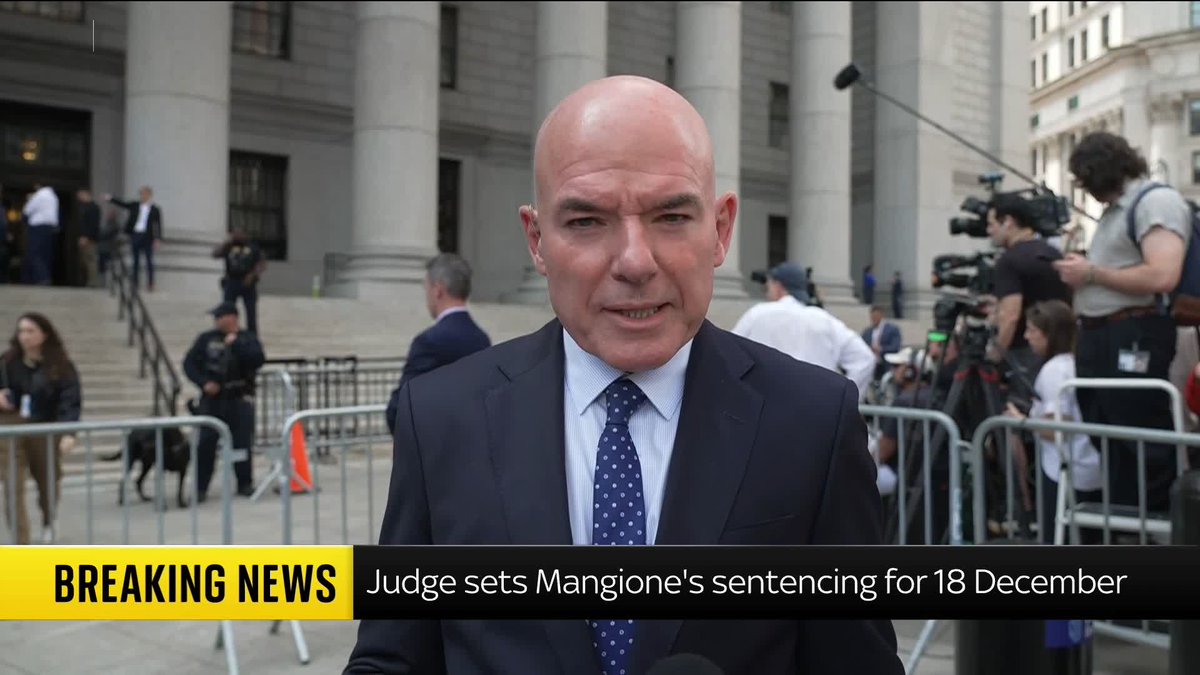 BREAKING: Luigi Mangione has entered his guilty plea to the two federal charges over the killing of healthcare executive Brian Thompson. Sky's James Matthews is live from New York with the latest 📺 Sky 501, Virgin 602, Freeview 233 and YouTube