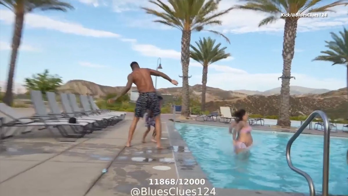 😬 Cops showed up at Blueface's home after he was seen kicking his pregnant girlfriend into the pool, but he was not arrested.