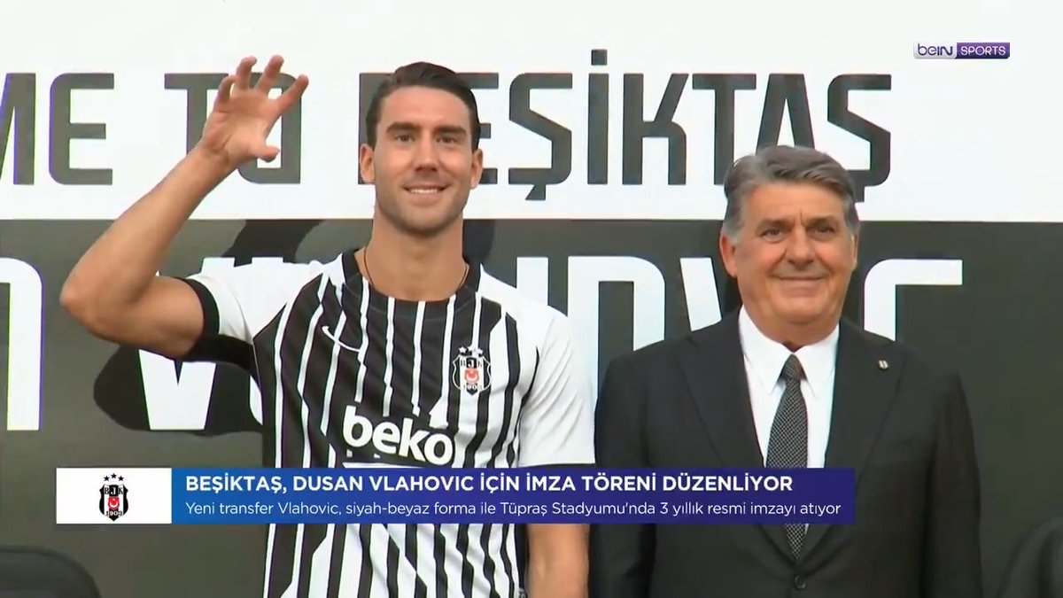 🗣️ "Dusan, Dusan, Dusan..." ⚫⚪ Dusan Vlahovic, Beşiktaş taraftarıyla bir arada! #beINSPORTS