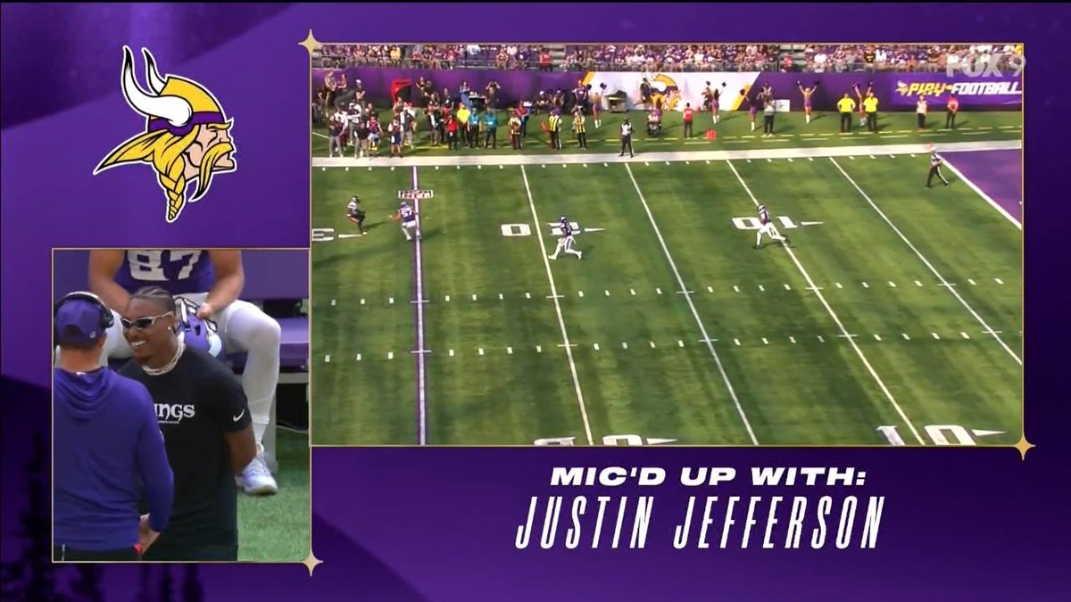 One of the best parts of the preseason. JJETS✈️ will join the #MINvsNYG broadcast live from the sidelines for the entire 3rd quarter tomorrow. 📺: FOX 9 | NFL +