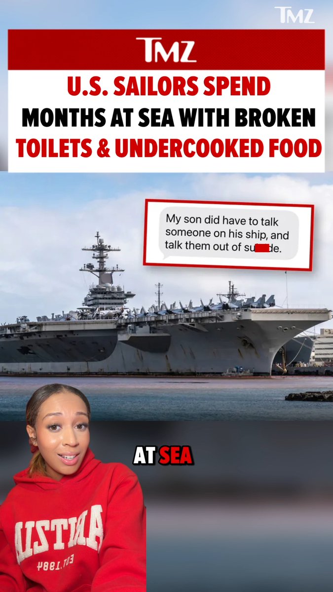 😳⚓ U.S. sailors are raising concerns over months at sea with alleged broken toilets, undercooked food and more.