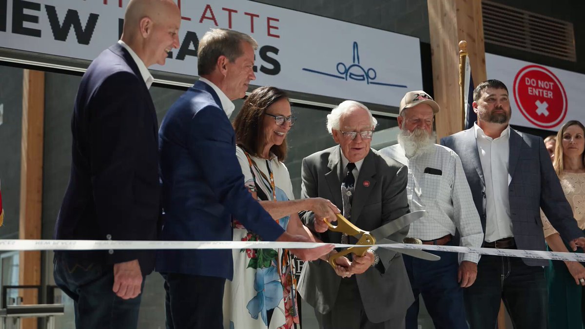 A great day in North Platte! From a new airport terminal—made possible by federal funding I worked to secure—to a future landmark to honor the North Platte Canteen, it's exciting to see what's possible when we invest in Nebraska.