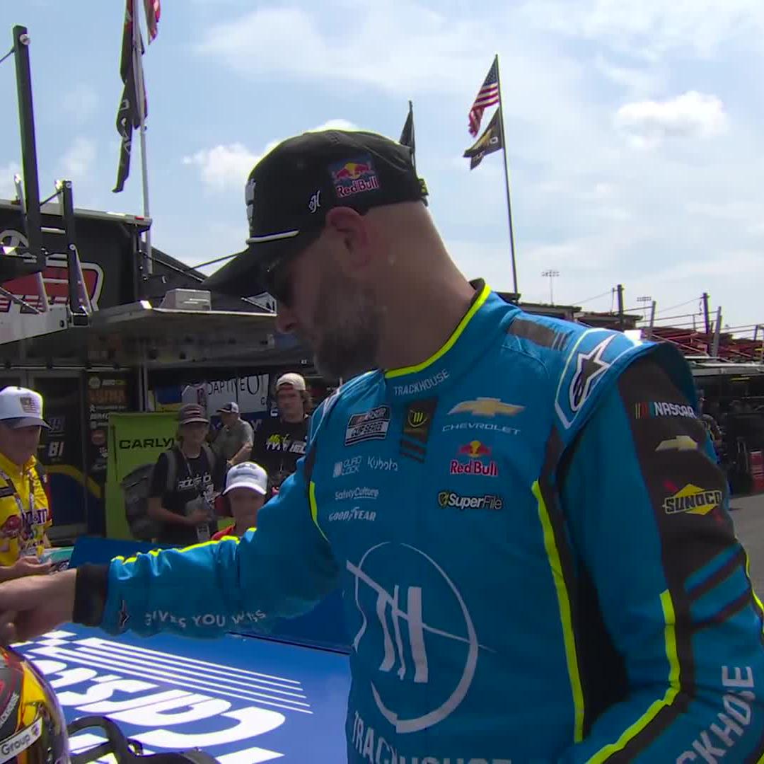 Can't say we saw this one coming! Shane van Gisbergen will lead the field to green later tonight at Richmond Raceway.