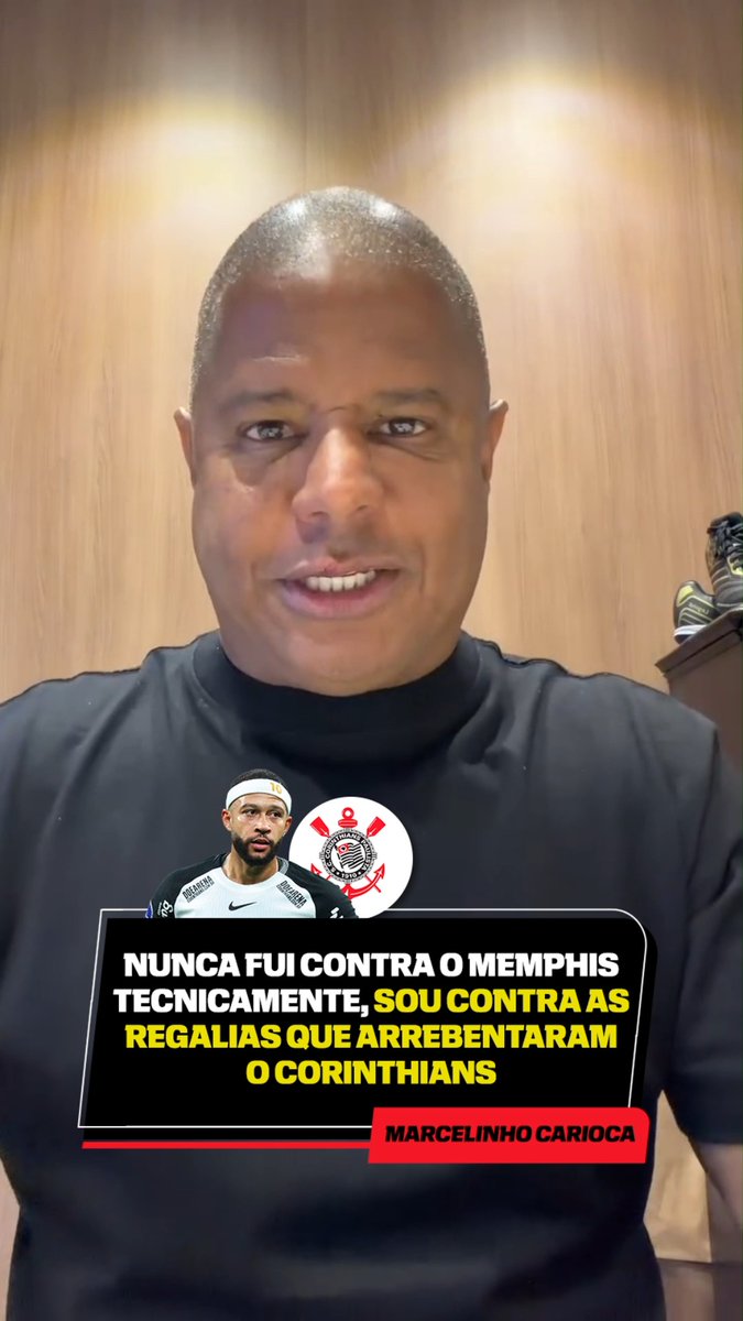 Em suas redes sociais, Marcelinho Carioca deu sua opinião sobre a atual situação financeira do Corinthians e sobre Memphis Depay. Concorda com ele, fã de esportes? 👀 via: @marcelinhocariocaoficial #FutebolNaESPN #Corinthians #MemphisDepay