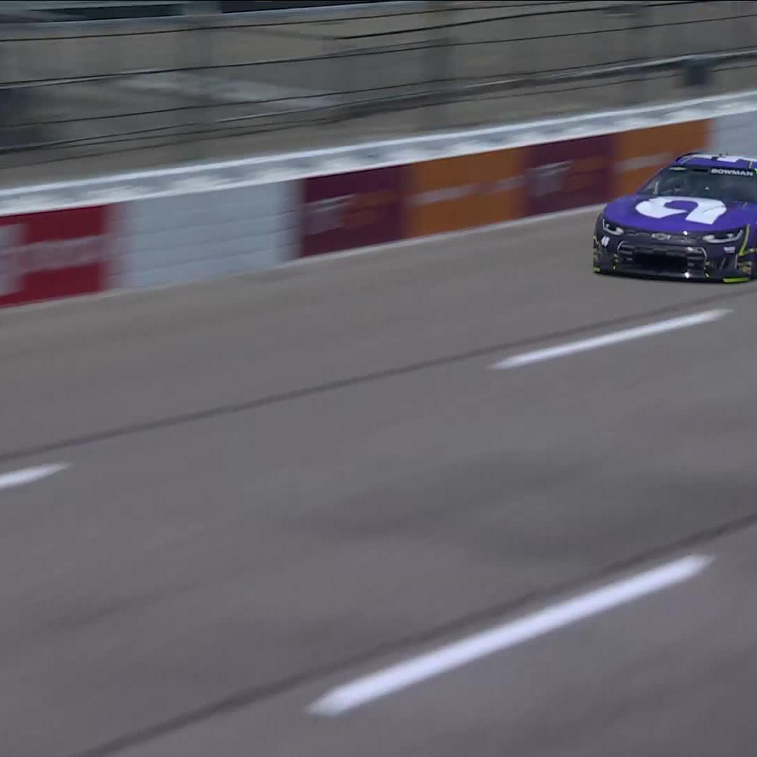 The No. 51 goes for a spin during practice.