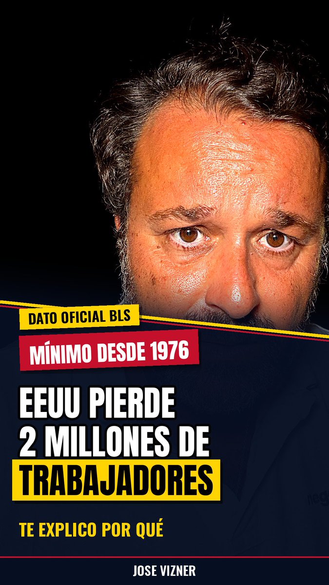 🚨 ÚLTIMA HORA: ¿Qué le pasa al mercado laboral de EEUU? Millones de personas ya ni buscan trabajo. El paro bajó al 4,1% en julio. Suena bien hasta que miras por qué. Se destruyeron 23.000 empleos. 264.000 personas dejaron de buscar trabajo. La participación laboral cayó al 61,4%: mínimo desde 1976 si quitamos la pandemia. Desde noviembre, más de 2 millones de estadounidenses han salido de la fuerza laboral. El paro no baja porque haya trabajo. Baja porque cada vez menos gente lo busca.