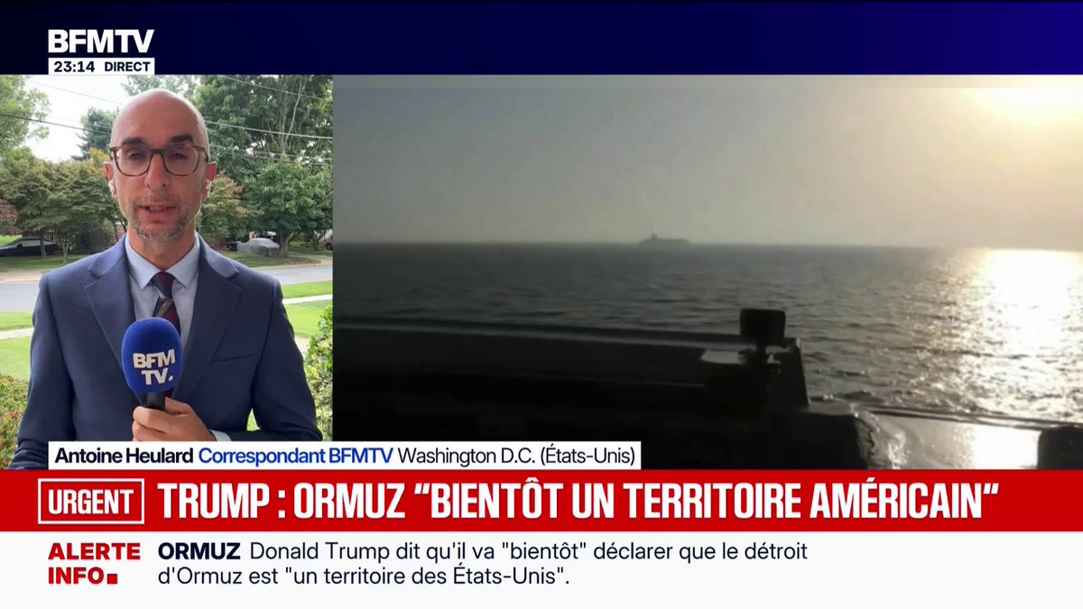 Guerre au Moyen-Orient: Donald Trump affirme que le détroit d'Ormuz sera "bientôt" déclaré comme "un territoire des États-Unis"