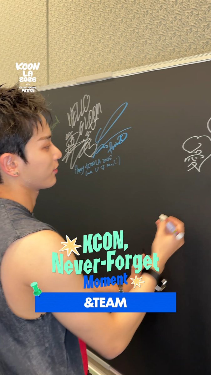 [#KCONLA2026] ✍️ #andTEAM Writes a Never-Forget KCON Moment! Watch till the end to see the unforgettable moment shared with KCONer! &TEAM OFFICIAL - KCON LA 2026 AUG 14-16 Arena, LA Convention Center Let’s #KCON