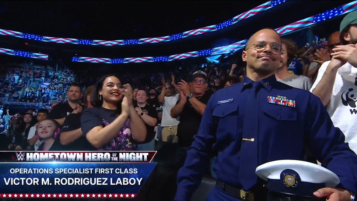 Thank you for your service, Operations Specialist First Class Victor M. Rodriguez Laboy! #WWEHometownHero