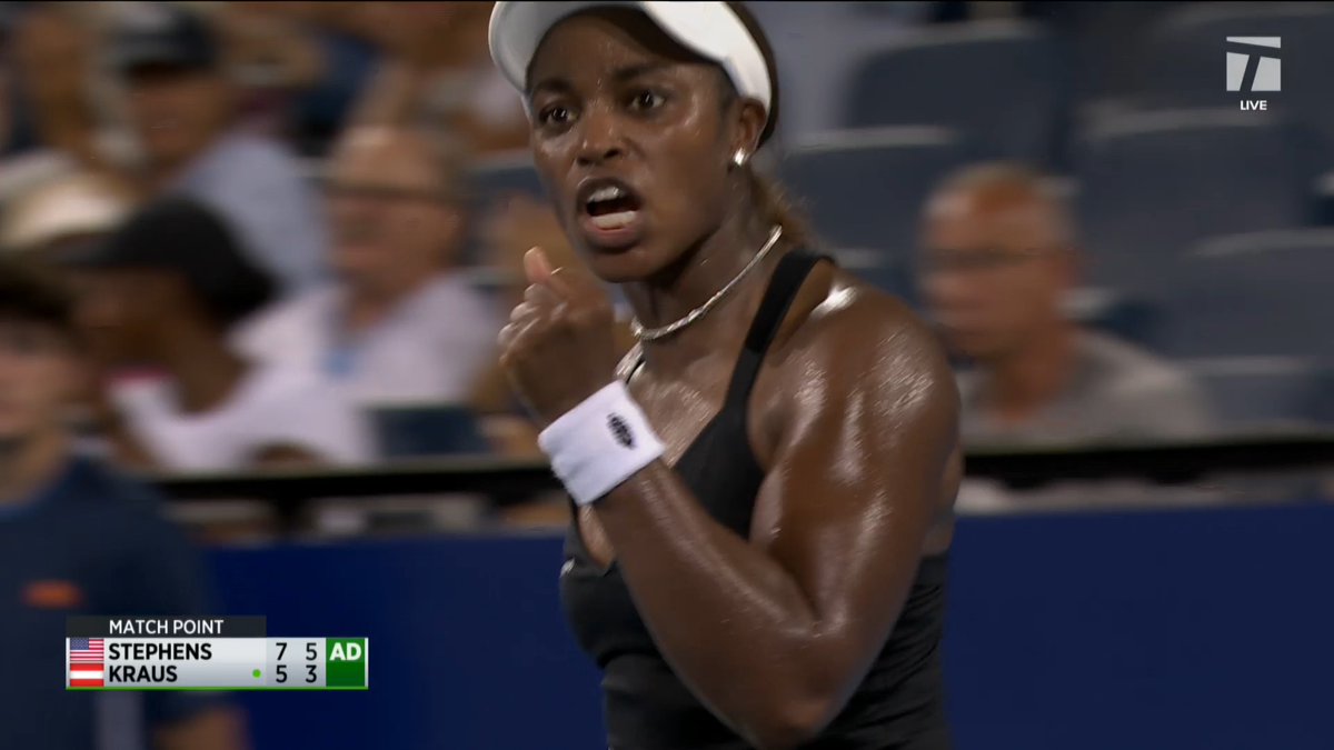 Sloane looking sharp 🔥 The former US Open champ closes out the victory with a return winner 👏 #Cincytennis