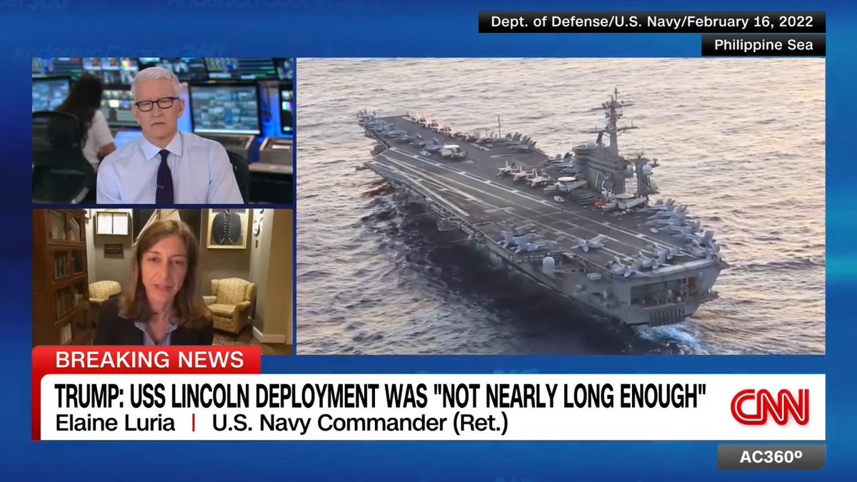 Despite worries from families of service members about conditions aboard the USS Abraham Lincoln, Pres. Trump claims the long deployment was "not nearly long enough." "It has such far reaching concerns for our national security," says former Democratic Congresswoman Elaine Luria.