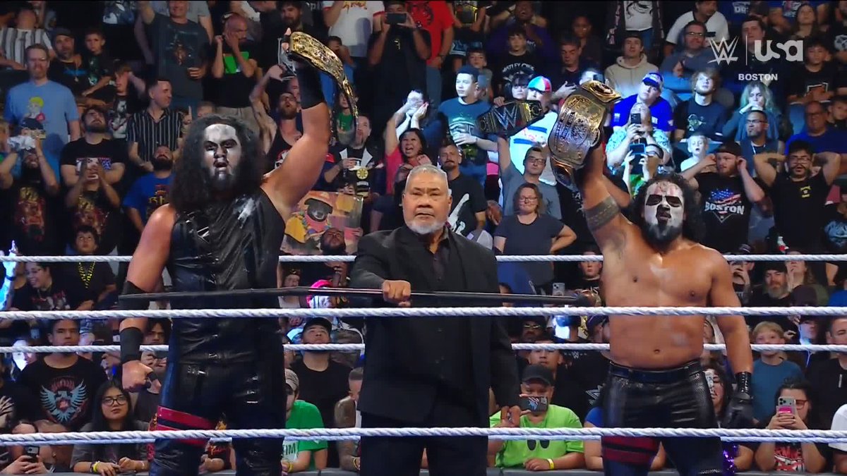 We have NEW WWE Tag Team Champions! 🏆 With Haku by their side, the MFTs have stormed to the Titles!