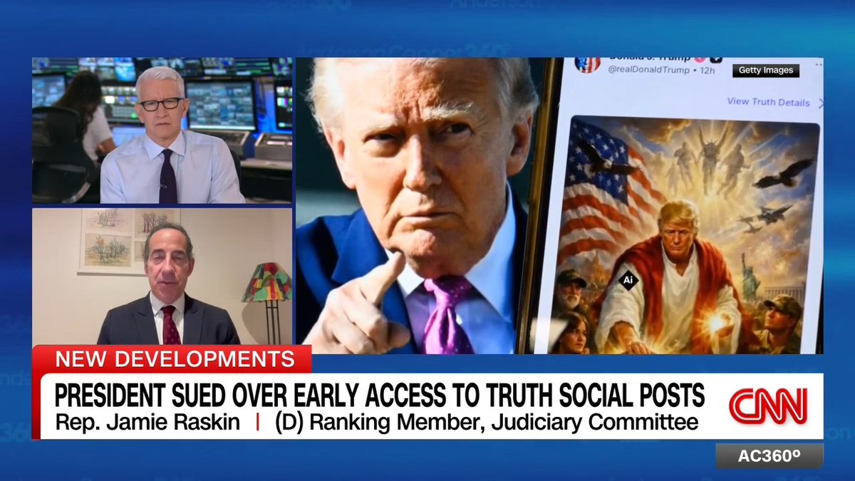 Rep. Jamie Raskin, the top Democrat on the House Judiciary Committee, launched an investigation into early access to the president's Truth Social posts. “They’re turning the White House into one large insider trading conspiracy,” says Raskin.