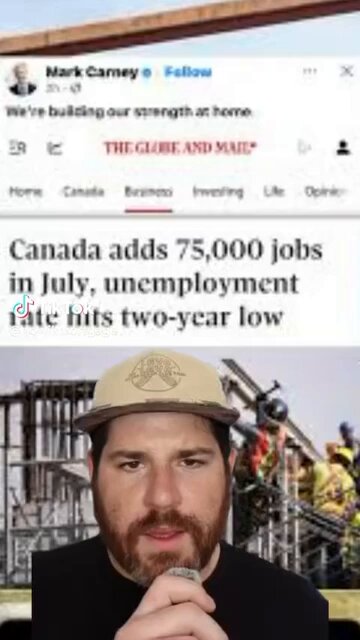 “Canada adds 75,000 jobs” That’s the headline Carney and the media are running with. The unadjusted number? Canada actually lost 127,700 jobs in the same month. Official unemployment dropped to 6.4%. Unadjusted it climbed to 6.7%. And economists are saying StatsCan is undercounting the labour force by hundreds of thousands — temporary residents whose visas expired on paper but who never left. Correct for that and the real unemployment rate is closer to 7.6%. Carney posts “We’re building our strength at home.” They’re not building strength. They’re building a carefully adjusted narrative. The September revision is going to be ugly. #cdnpoli #LiberalFail #CanadaFirst