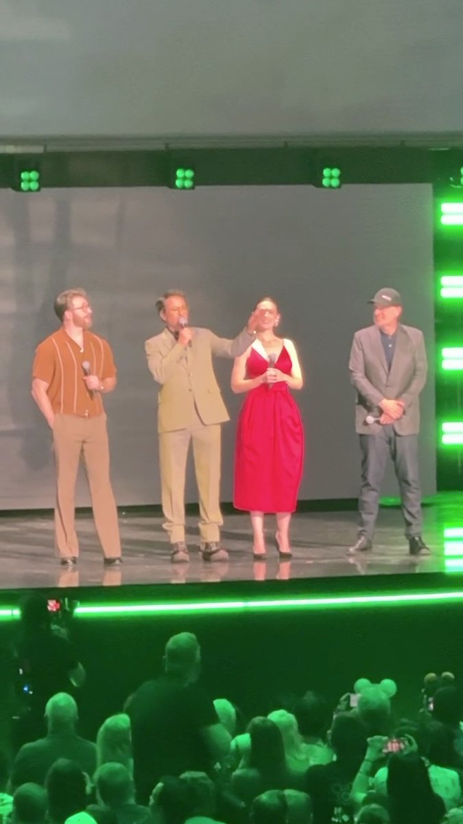 Robert Downey Jr., Chris Evans, and Hayley Atwood take the stage for #AvengersDoomsday at #D23 2026