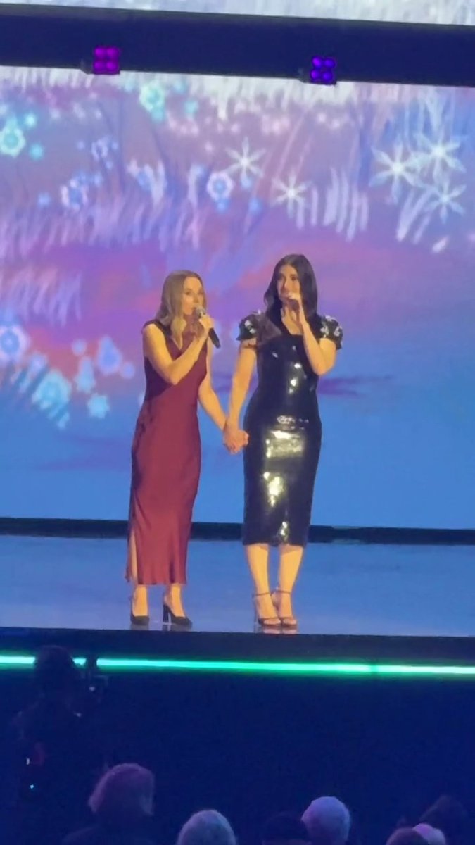 Kristen Bell and Idina Menzel perform a new rendition of 'Frozen Heart' for #Frozen3. #D23