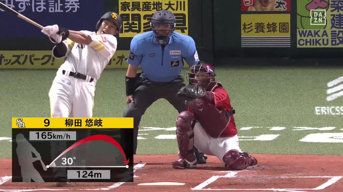 美しい…ただその一言 柳田悠岐 お返しの一発！ 第12号ソロで反撃開始！ ⚾️ソフトバンク×楽天 #sbhawks #だったらDAZN