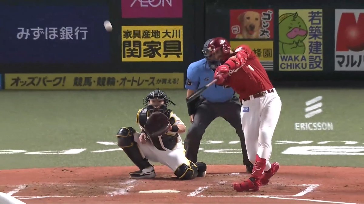 主砲がさすがの一振り！💥💥 ホームラン返し！🔥🔥 東北楽天 マッカスカー 選手の今シーズン第17号2ランホームランで勝ち越しに成功！🌈