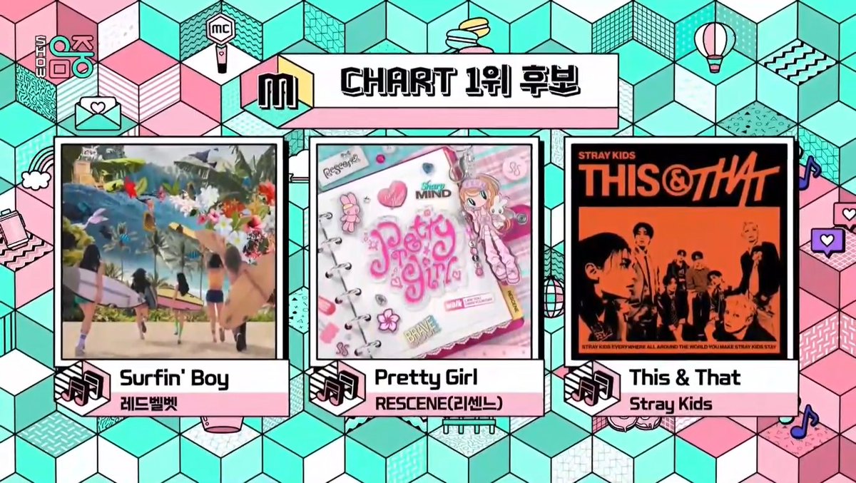 🔥 [NOMINEE] 260815 - MUSIC CORE #RedVelvet vs. #RESCENE vs. #StrayKids Who will win today? 🧐 VOTE NOW on MuBeat and MUNIVERSE app! STREAM LINK: