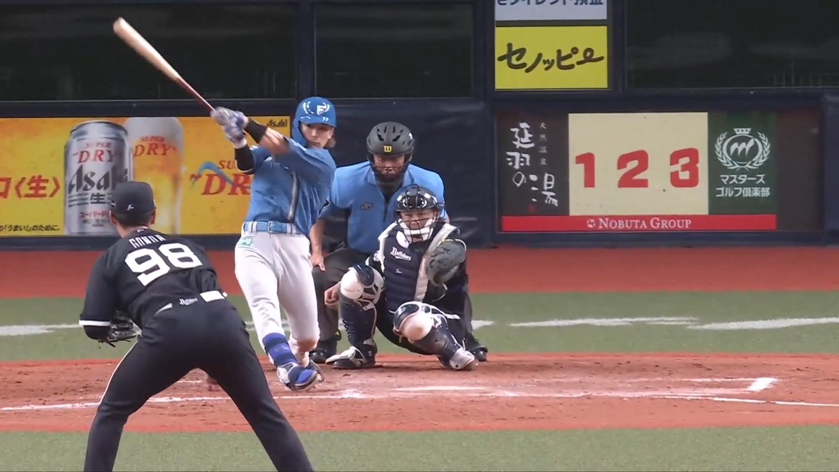 自身初のキャリア2ケタアーチに到達!✨👏 これで今日チームは11得点!💥 北海道日本ハム 水野達稀 選手の今シーズン第10号3ランホームラン!🌈