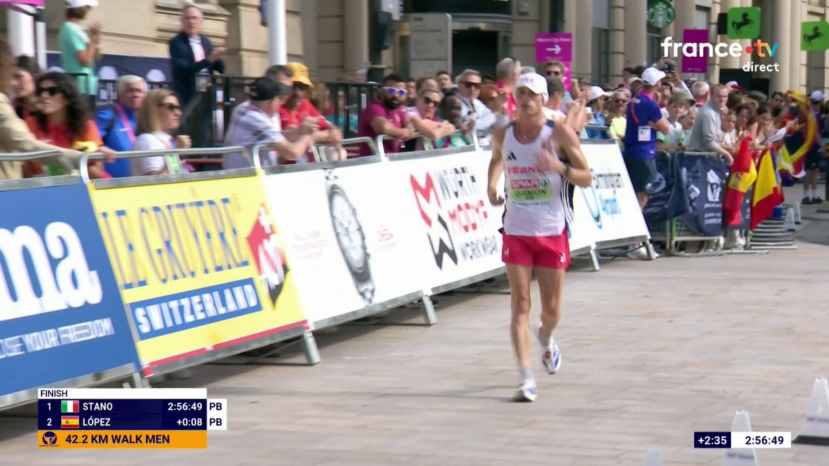#Birmingham2026 | 🇫🇷 Il a été au bout de lui-même !! Aurélien Quinion décroche la médaille de bronze sur le marathon marche 🥉 📺 Le direct :