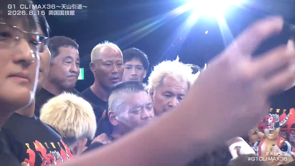 NJPW roster’s farewell to Hiroyoshi Tenzan. 💝