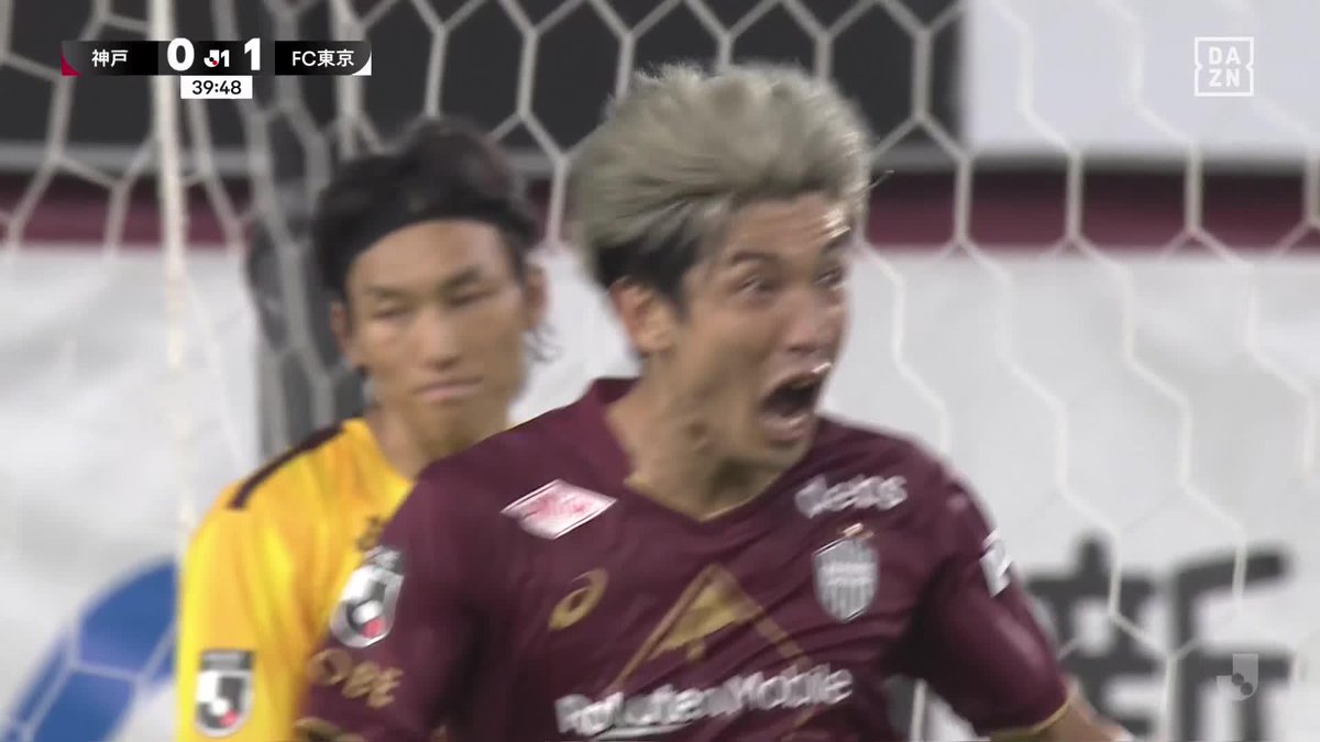最後まで諦めない❤️🔥❤️🔥 大迫勇也がGKまで猛プレス エースの開幕2戦連続ゴールで追いつく! 🏆明治安田J1リーグ第2節 🆚神戸×FC東京 📺DAZN ライブ配信中 #Jリーグ #だったらDAZN
