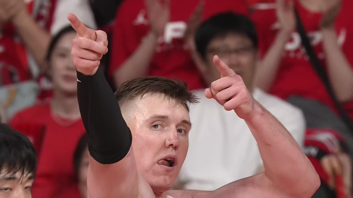 マイボールになりこの表情☝️ #24 ホーキンソンのブロックショット! Josh Hawkinson 📺日本テレビ系全国ネットにて生放送 📡バスケットLIVE/TVerにて生配信 #買取大吉カップ2026 #AkatsukiJapan #日本一丸