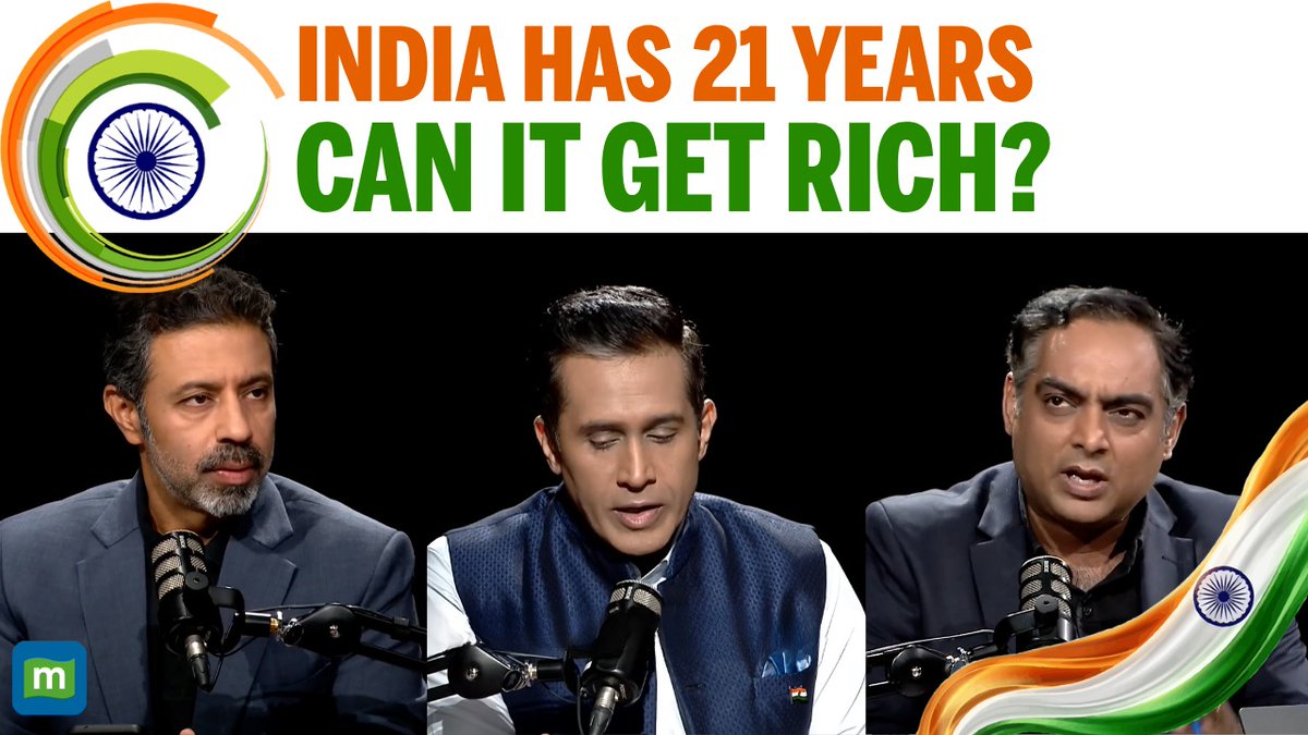 #Watch 🚨 | India has around two decades to turn its demographic advantage into sustained economic growth. Moneycontrol’s Take Three Nalin Mehta , Anand Narasimhan🇮🇳 & Rahul Shivshankar discusses India’s demographic dividend, per-capita income challenge and the road to becoming a developed economy by 2047, amid shifts in global growth, manufacturing and AI. #India #AI #Business