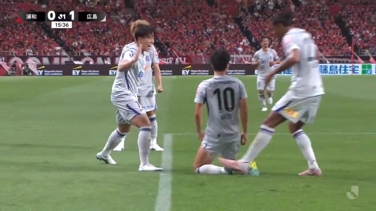 左足でニアを撃ち抜いた!🎯 🎦 ゴール動画 🏆 明治安田J1リーグ 🆚 浦和vs広島 🔢 0-1 ⌚️ 16分 ⚽️ 鈴木 章斗(広島) #Jリーグ